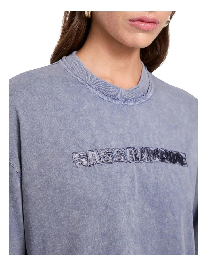 New Rue Tee in Indigo Steel image 3