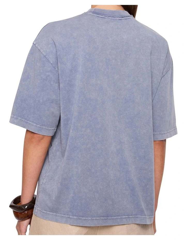 New Rue Tee in Indigo Steel image 4