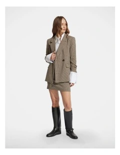 Mabel Double Breasted Blazer in Brown