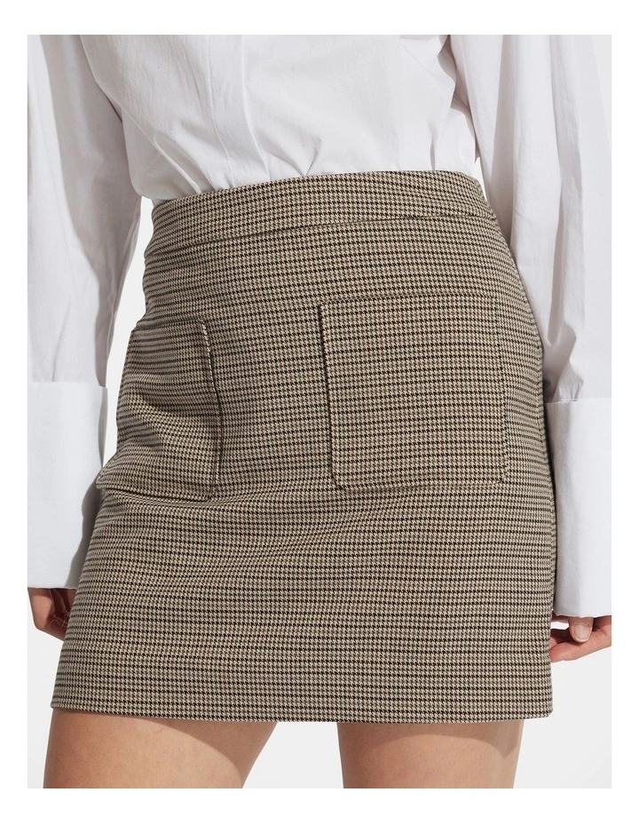 Mabel Mini Skirt in Brown image 3