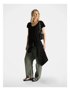 D-Luxe Slub Tee in Black