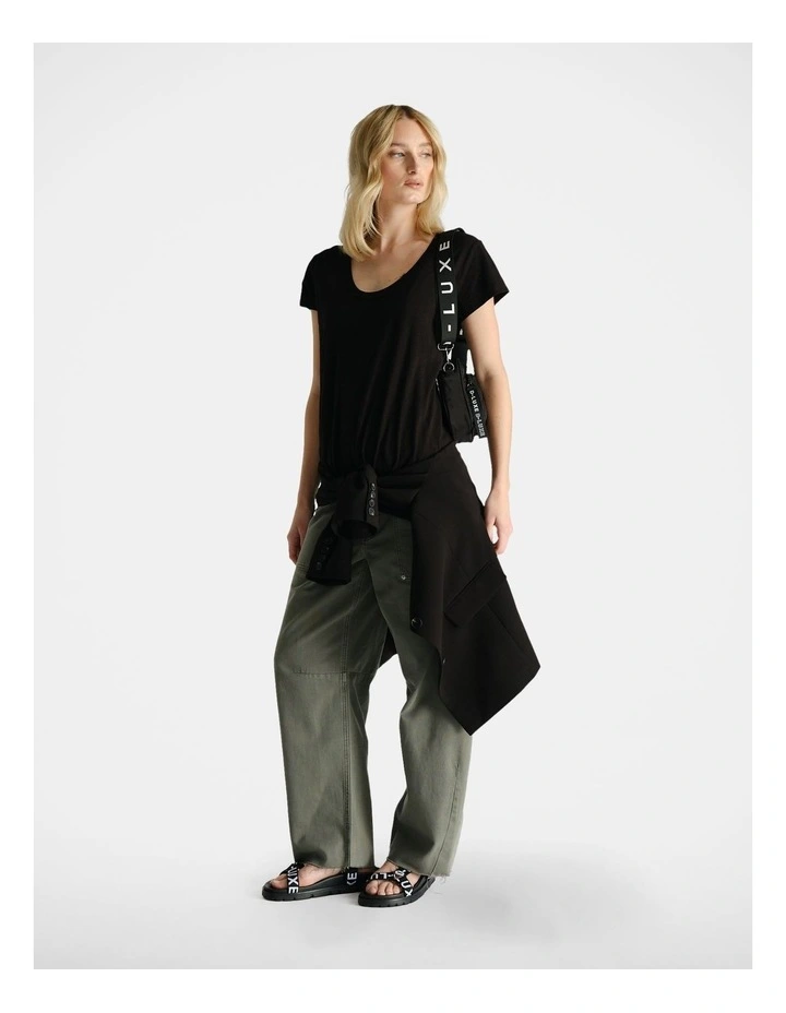 D-Luxe Slub Tee in Black image 1