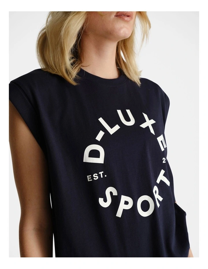 D-Luxe Stamp Tank in Navy image 3