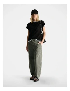 D-Luxe Collegiate Tonal Tee in Black