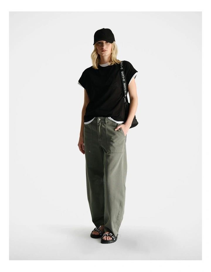 D-Luxe Collegiate Tonal Tee in Black image 1