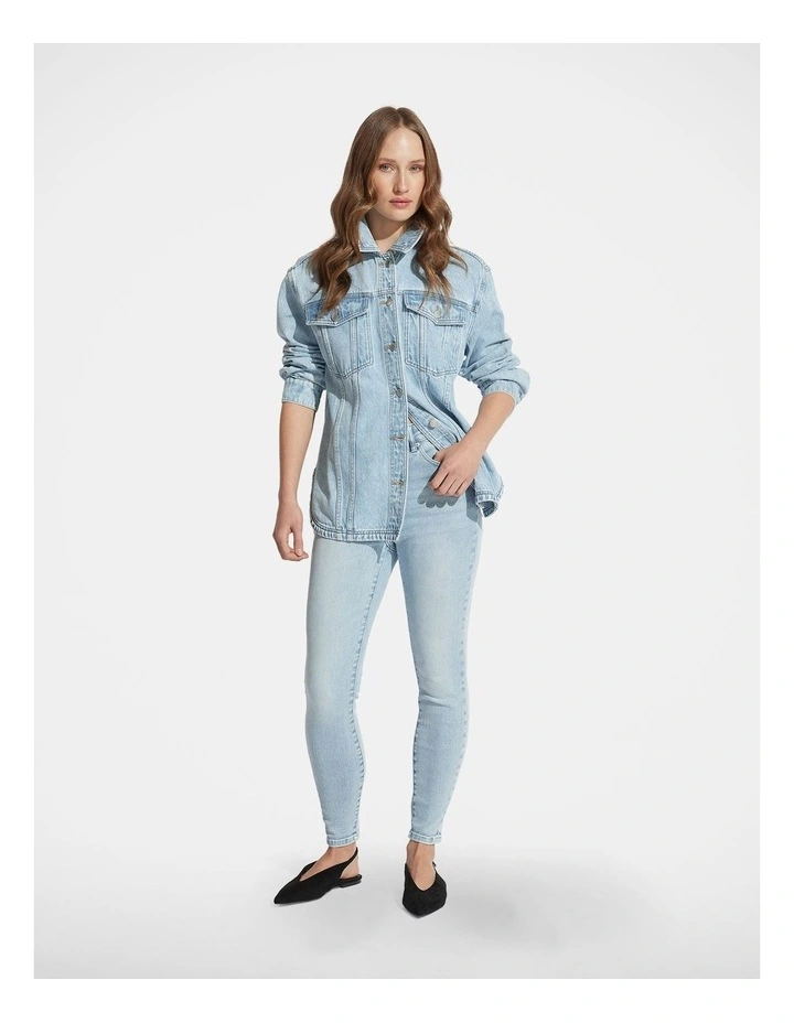 Evie High Rise Skinny Jean in Blue image 1