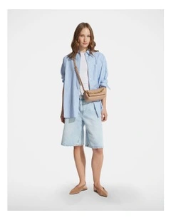 Selena Oversized Shirt in Blue
