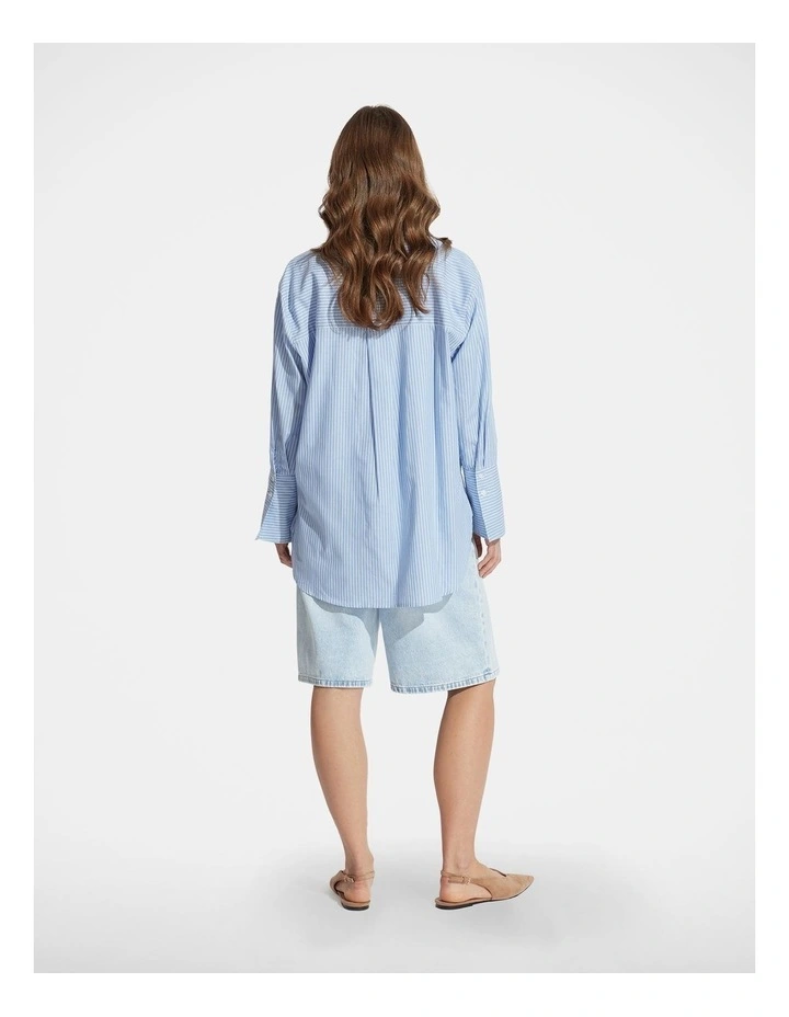 Selena Oversized Shirt in Blue image 2