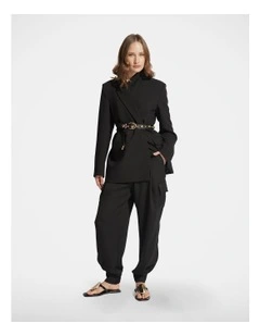 Jacqui Satin Jogger in Black