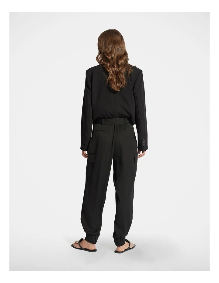 Jacqui Satin Jogger in Black image 2