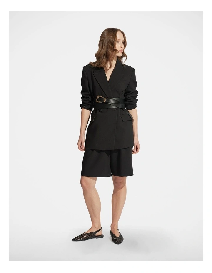 Zali Longline Short in Black image 3