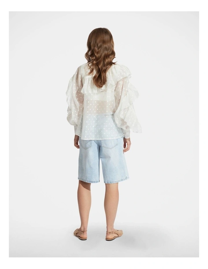 Evanna Spot Ruffle Top image 2