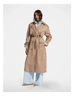 Andrea Soft Trench Coat in Beige