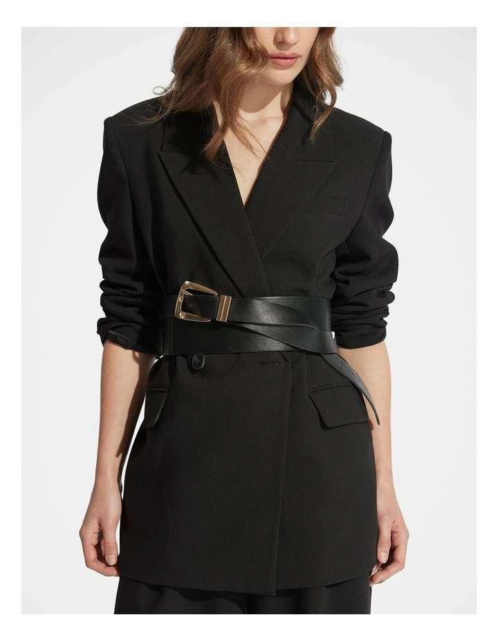 Zali Oversized Blazer in Black image 3