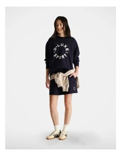 D-Luxe Stamp Terry Shorts in Blue