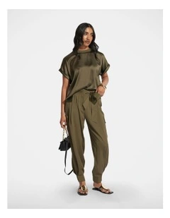 AnnMaree Satin Tee in Green