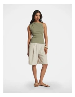 Mila Asymmetric Tank in Caper Green