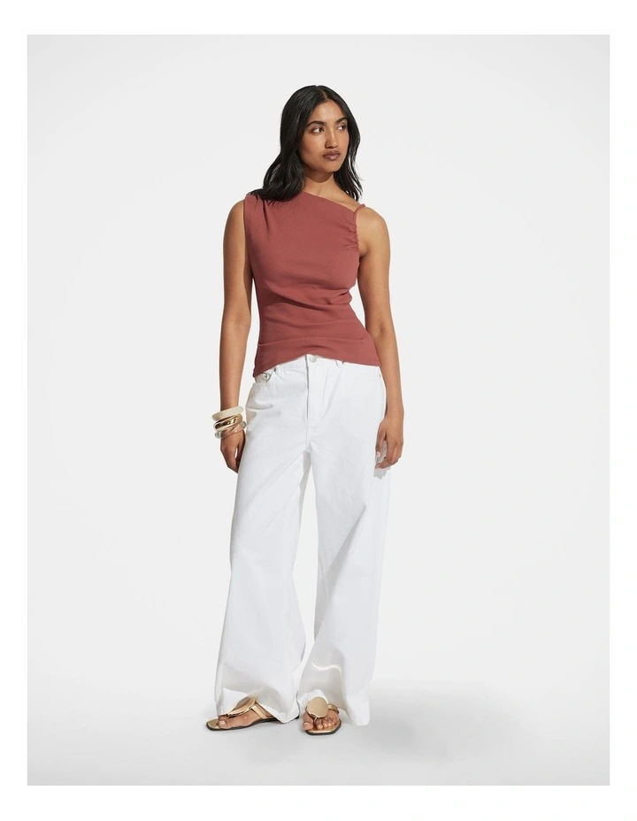 Mila Asymmetric Tank in Paprika image 1