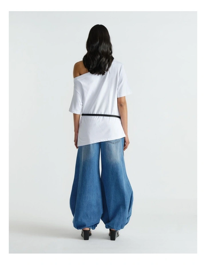 Alexis Drop Shoulder Tee in Bright White image 2