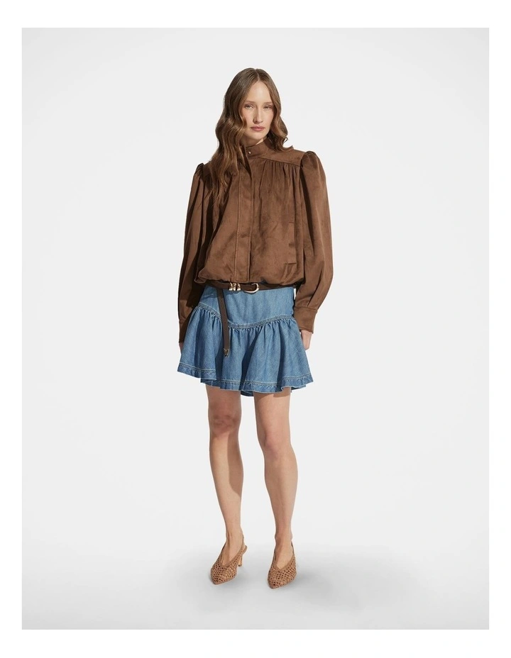 Rita Denim Mini Skirt in Blue image 1