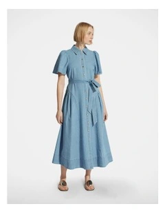 Daisy Denim Midi Shirt Dress