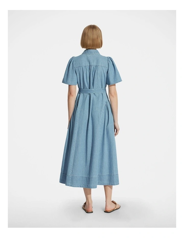 Daisy Denim Midi Shirt Dress image 2