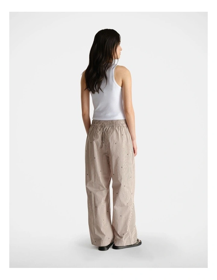 Monogram Stripe Pant in Beige image 2