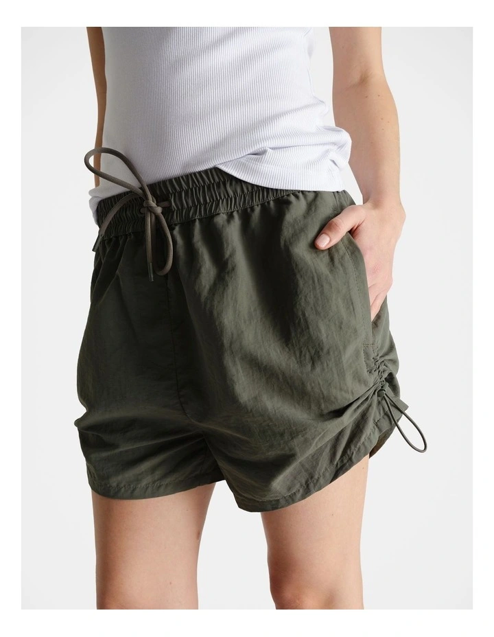 Nylon Sport Shorts in Green image 3
