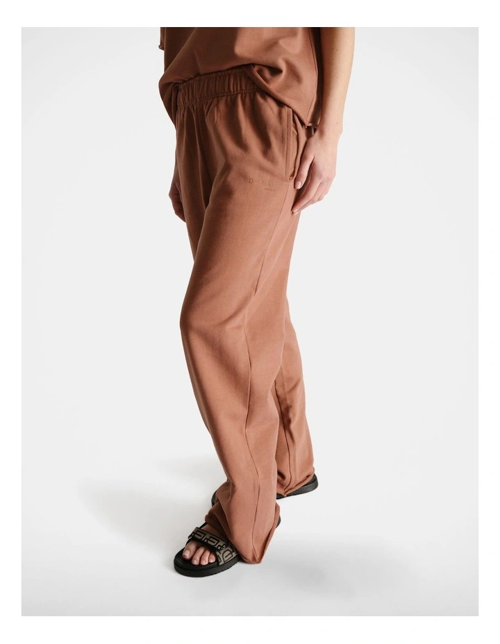 Terry Track Pant in Brown image 3