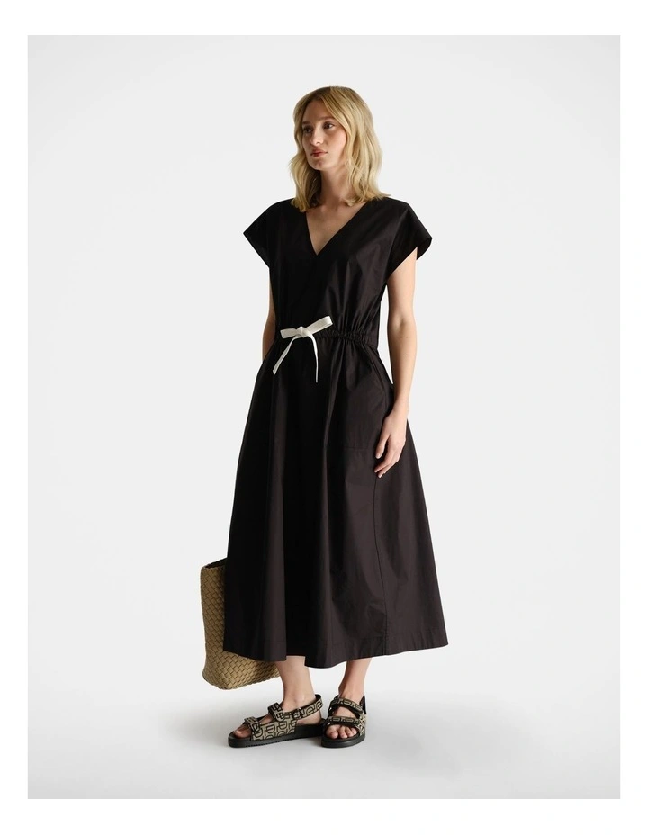 Draw Waist Dress in Black image 1