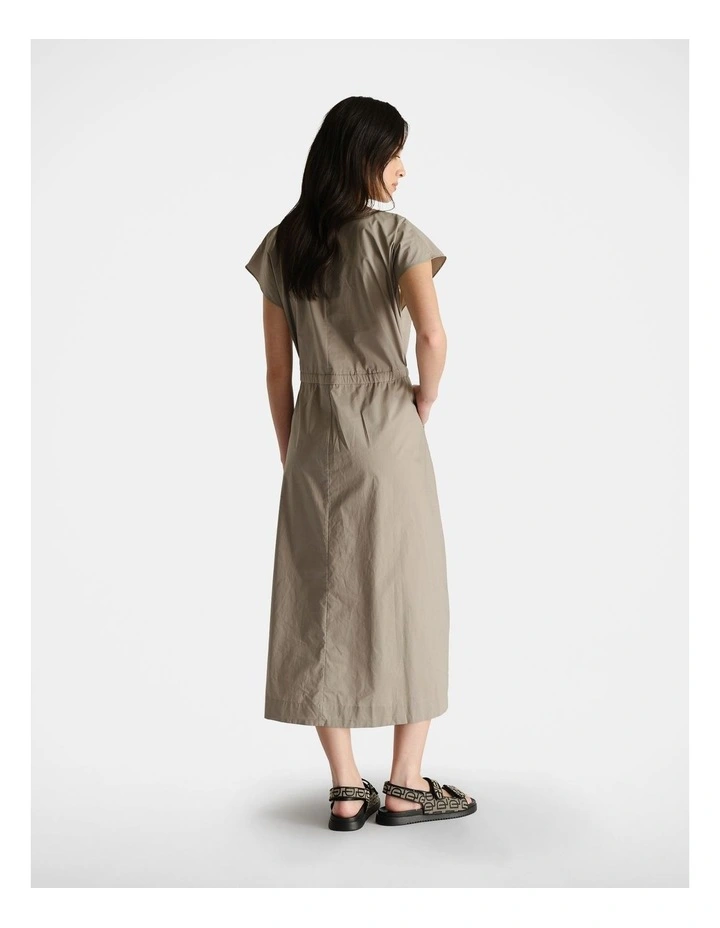 Draw Waist Dress in Grey image 2