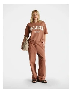 Sport Boxy Tee in Brown