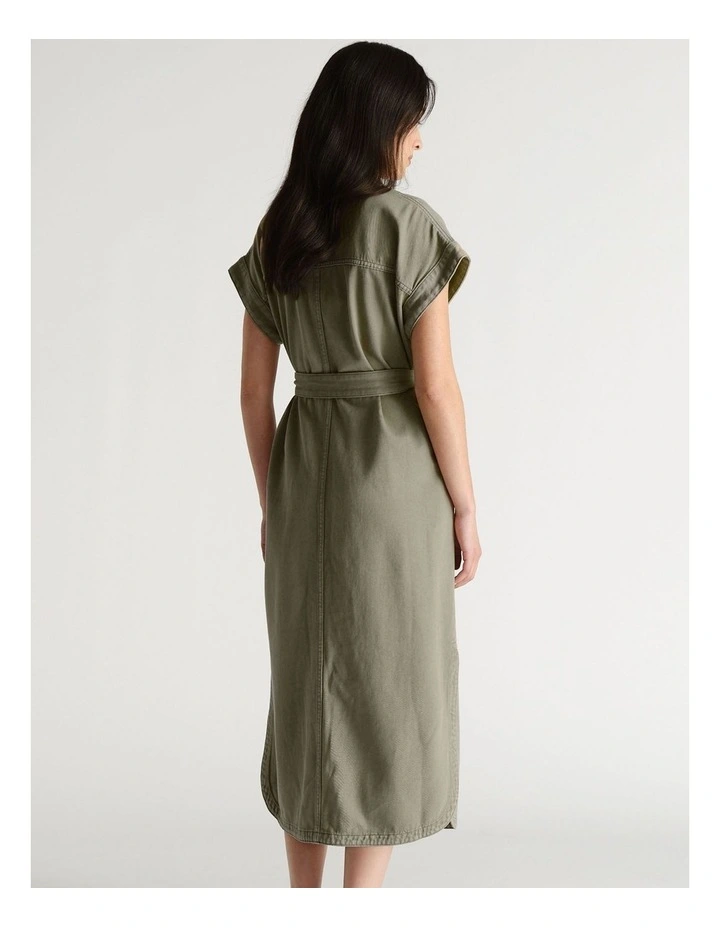 D-Luxe Denim Maxi Dress in Green image 2
