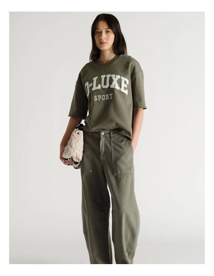 D-Luxe Sport Boxy Tee in Green image 1