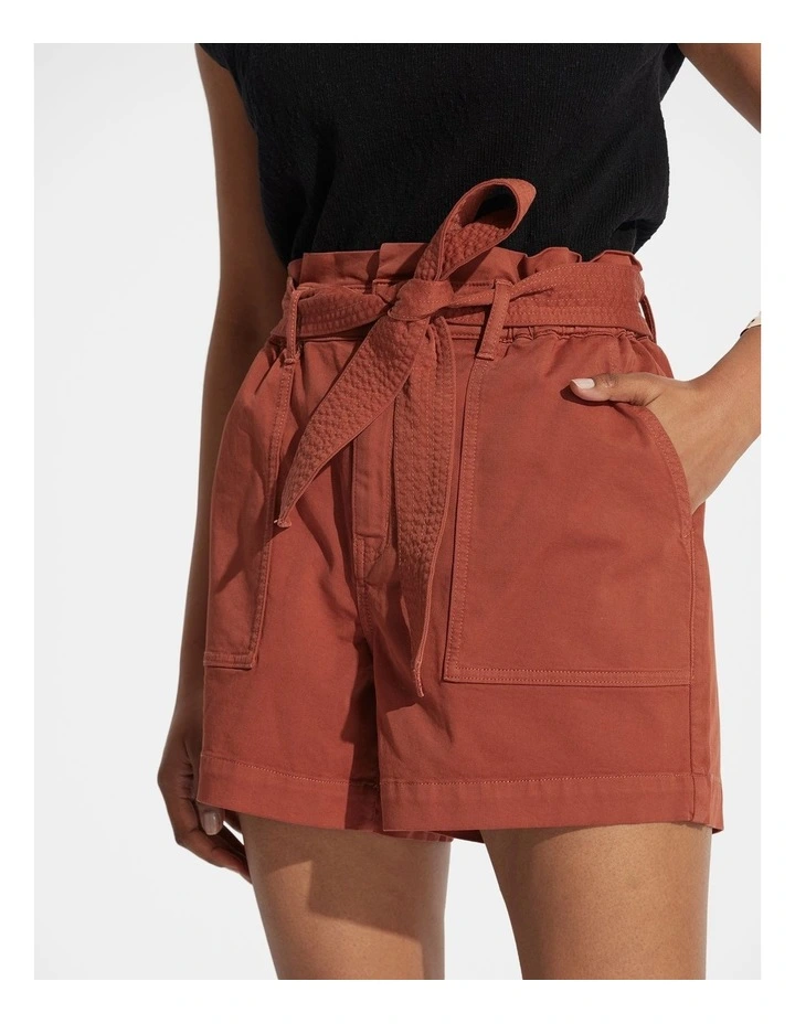 Quinn Cargo Short in Red image 3