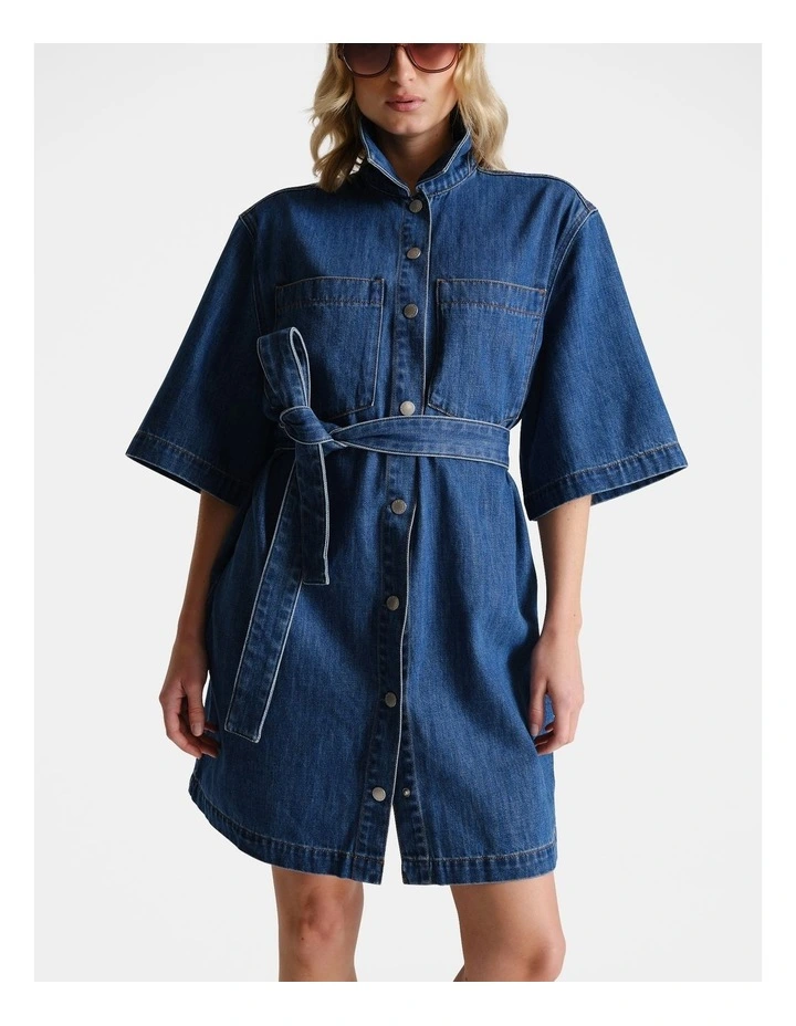 D-Luxe Denim Short Dress image 3