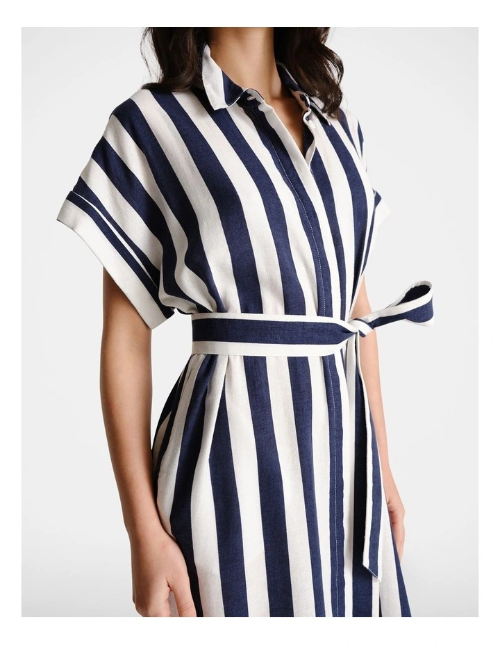 D-Luxe Linen Blend Midi Dress image 3