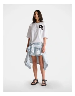 D-Luxe Varsity Tee in White