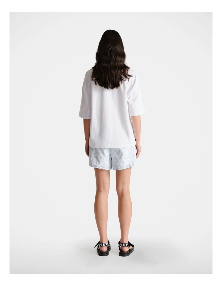 D-Luxe Varsity Tee in White image 2