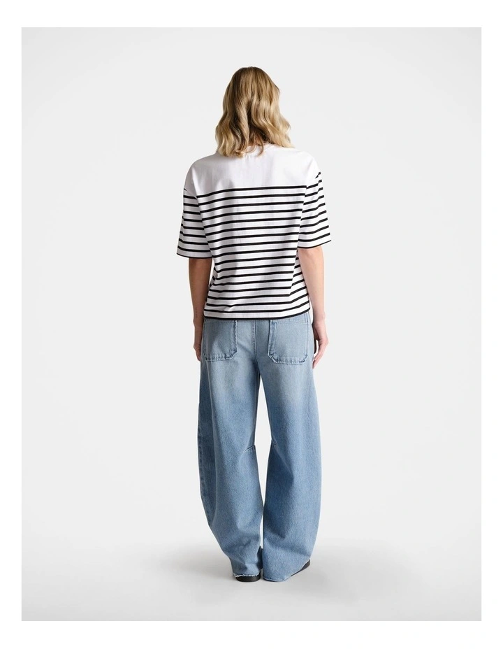 D-Luxe Sport Striped T-shirt in Multi image 2