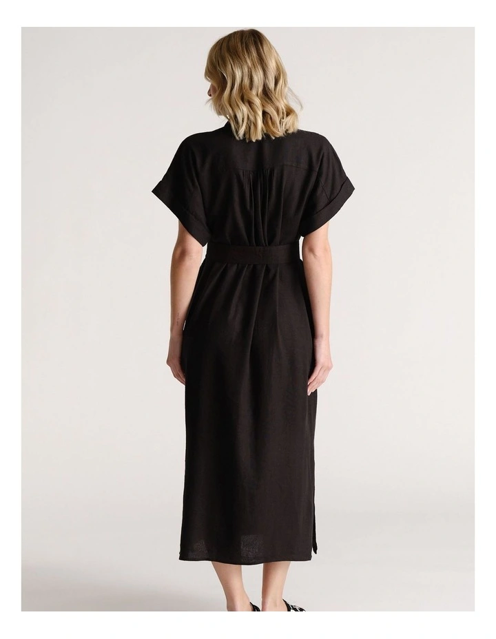 D-Luxe Linen Blend Midi Dress image 2
