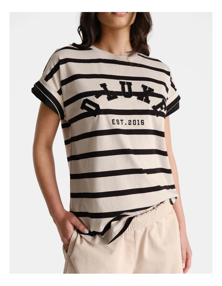 D-Luxe Collegiate Logo Tee in Multi image 3