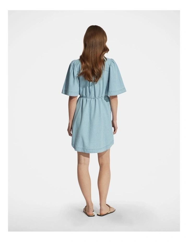 Luna Denim Mini Shirt Dress image 2