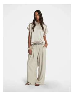 AnnMaree Satin Tee in Coconut