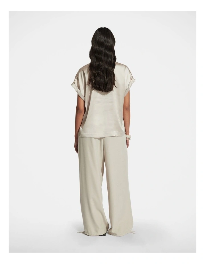 AnnMaree Satin Tee in Coconut image 2