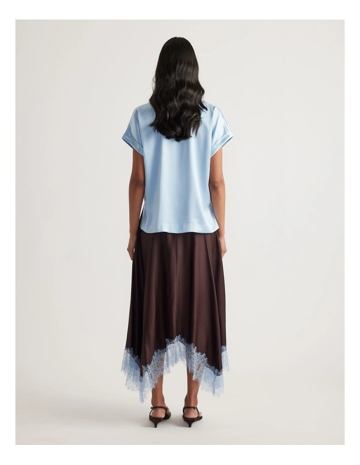 AnnMaree Satin Tee in Sky Blue image 2