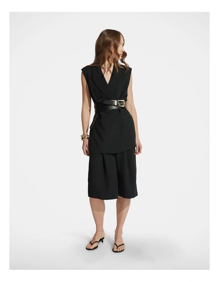 Annabelle Longline Short in Black image 1