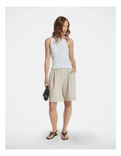 Hazel Metal Detail Tank Top in White