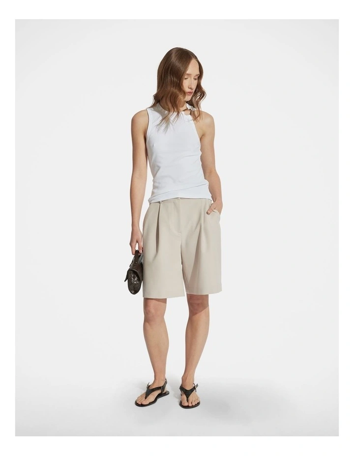 Hazel Metal Detail Tank Top in White image 1