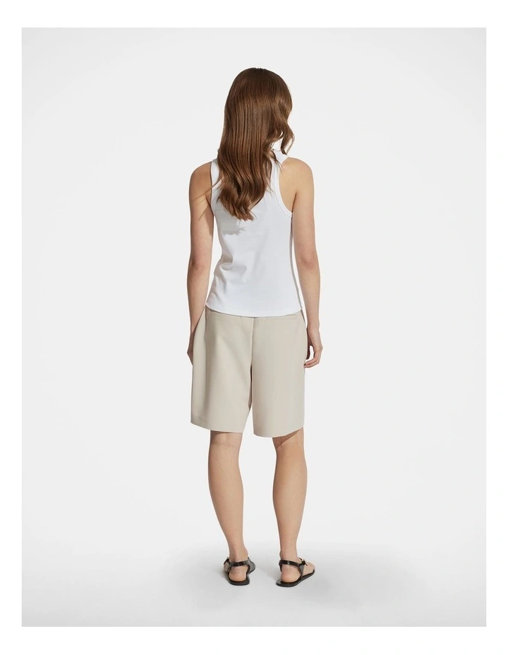 Hazel Metal Detail Tank Top in White image 2